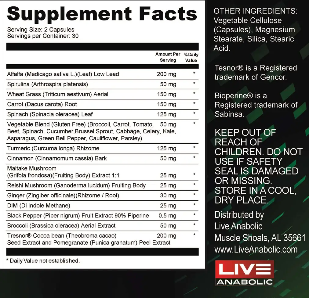 TestoGreens Max Ingredients